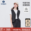 Navigare意大利小帆船女士叠穿西装马甲外套无袖开衫2311094504 灰 XL 