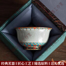 LAPULIAOVFGA品牌敦煌主人杯汝窑茶杯家用个人专用高档女士陶瓷压手杯礼品 汝窑敦煌压手杯【礼盒装】