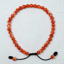 DOLD天然阿卡aka珊瑚圆珠手串单圈抽拉式精致时尚手链6.45克