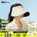 蕉下（beneunder）蛋卷灯罩帽大檐空顶帽防晒帽女遮阳帽登山帽太阳帽男UL712白