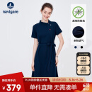 Navigare意大利小帆船女士短袖Polo裙收腰连衣裙2322874503 蓝 M