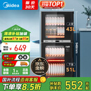 美的（Midea）家用台式小型消毒柜 高温立式二星级94L 大容量四层碗柜餐具碗筷烘干收纳柜【国家补贴】100R05
