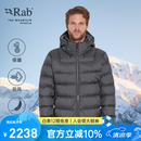 Rab24秋冬新品Ascent男士连帽保暖防风疏水700蓬防寒羽绒服 QDE-67 石墨灰GRH L