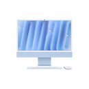 【准新品】Apple/苹果AI电脑/2024款 iMac 24英寸蓝色4.5K屏 M4(10+10核) 16G 512G一体式电脑 MWV33CH/A
