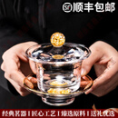 LAPULIAO轻奢品牌功夫三才泡茶盖碗玻璃单个高档茶碗带盖子大号送礼礼盒 请注意选择好-规格/颜色