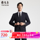 雅戈尔（YOUNGOR）西服男士050款上衣秋冬青年男套西上衣羊毛面料经典西服 藏青 L 175/96A
