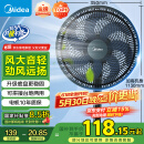 美的（Midea）【超级单品】七叶轻音立式电风扇家用柔风落地扇台式桌面小型风扇大风量节能摇头宿舍电扇 SAF30AB