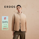 ERDOS【正反两穿】羊羔毛立领百搭保暖短款渐变女棉服外套 大地驼 170/88A/L