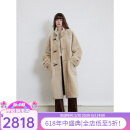 付智恩 梦想家 立领休闲进口美利奴皮毛一体外套长款时尚皮草冬季 亮浅驼-长款 S