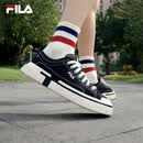 斐乐（FILA）LOOP断层鞋男鞋帆布鞋新款休闲鞋运动板鞋 黑-BK 42