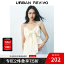 UR2025春季新款女时尚设计感短款立体蝴蝶结吊带衫UYU250057 米白 S