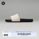 lululemon丨restfeel slide 女士拖鞋 *徽标款 LW9FO8S 浅象牙白/黑/浅象牙白 38