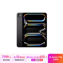 Apple/苹果 iPad Pro 11英寸 M4芯片 2024年新款平板电脑(256G WLAN版/MVV83CH/A)深空黑色