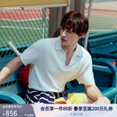 TOMMY HILFIGER【纯色肌理感】25夏季男纯棉通勤POLO衬衫领短袖针织衫04331 米白色YBI L （推荐：150-165斤）