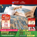 富安娜床上四件套大提花欧式轻奢套件纯棉床单被套单人双人203*229cm