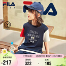 FILA KIDSx原田治联名系列斐乐儿童短袖T恤2025夏季大童上衣