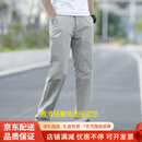 GUYN轻奢品牌休闲裤男春夏新款弹力宽松直筒高腰深裆阔腿男裤2025新款 浅灰色薄款 浅灰色薄款 28