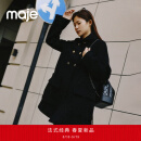 Maje【博主同款】2025早春新款女装法式毛呢大衣外套MFPOU01318 黑色 S