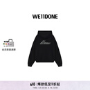 WE11DONE25春夏新品男女同款珍珠LOGO拉链连帽衫简约时尚通勤外套 黑色 L