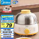 美的（Midea）【国家补贴】煮蛋器蒸蛋器单层7颗蛋家用自动断电迷你鸡蛋羹神器防干烧不锈钢便携式MZ-ZDE1601
