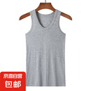 【工字透气】夏季男士背心打底透气工字背心男款休闲 灰色 3XL (135-150斤)