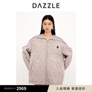 DAZZLE【青绿新年系列】地素棉服25年春新款福禄绗缝大翻领棉服 浅卡其色 XS