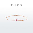 周大福ENZO 18K金红宝石手链 EZV8335 15cm