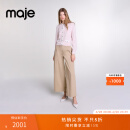Maje2024秋冬款女装粉色长袖短款钻饰针织开衫上衣MFPCA00516 粉色 T0