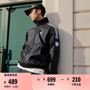 adidas休闲简约三条纹梭织立领夹克外套男装阿迪达斯官方三叶草 黑色 XL