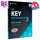 A2 Key for Schools 3 Students Book with Answers 剑桥新版2025版KET考试校园版真题4套 含答案和音频 英文原版