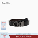 Calvin Klein Jeans男士商务休闲双面用ck字母金属扣孔腰带节日礼物HC0593