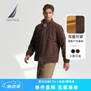 诺帝卡（NAUTICA）【大促爆款】男装秋冬新款防轻溅水双面穿立领厚外套棉服男JO4309 橡皮棕20M 2XL