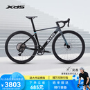 喜德盛公路车25-AD350碳纤前叉功率计齿盘铝合金气动车架 鸽子灰 540