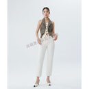 GUYN高端2025春夏季牛仔裤女春夏季莱卡万向弹洁白高雅灵动九分直筒裤 轻奢米白 25