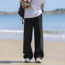 无印优品无印优品日系工装裤男夏季新款宽松潮牌垂 无印良品黑色_高质量版 XL