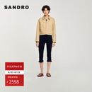 SANDRO【博主同款】2025春夏新款女装时尚外套钻饰外套SFPBL01113 米黄色 S