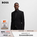 BOSS【父亲节礼物】男士弹力羊毛修身西装套装 001-黑色 L (50A)