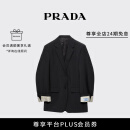 PRADA/普拉达【礼物】女士马海毛混纺单排扣夹克外套 黑色 38
