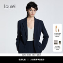 Laurèl【绵羊毛】25夏新款羊毛经典职场通勤西装LWD365T09300 藏蓝色 S