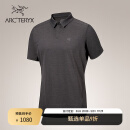 ARC'TERYX始祖鸟 KADEM POLO 透气 男子 速干短袖POLO衫 Black Heather/黑灰色 M
