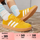 adidas「T头鞋」VL COURT复古休闲板板鞋德训鞋男女阿迪达斯轻运动   黄色/亮白/汉玉白   37