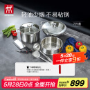 双立人（ZWILLING）锅具套装不锈钢炒锅汤锅蒸笼切菜刀水果刀厨房好物百年经典7件套