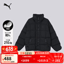 彪马（PUMA）加厚隔冷保暖连帽短款羽绒服男子秋冬轻盈上衣外套629268 黑色-01 L (180/100A)