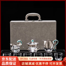 QWC轻奢品牌玻璃茶具套装泡茶盖碗功夫茶杯家用办公室礼盒送长辈 灵韵盖碗茶具套装-1号