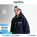 nautica white sail白帆×JAPAN系列 日系中性经典廓形复古教练员厚外套夹克JPJW4403 藏青色41C L