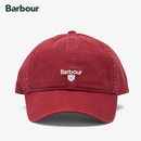Barbour Cascade男女同款四季可调节鸭舌帽Logo帽子 红色 均码 （54-60cm）