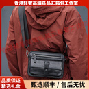 Edisonolyh轻奢品牌男士斜挎包男真皮单肩包2025新款男包百搭牛皮邮差包 黑色