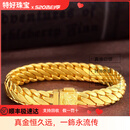 BUKKEHAVE黄金金包银手链新款999三马鞭手链醒狮包足银2025新款时尚送礼物 卡7.5 约23克  包1.8金 23克长17cm 55克长18.5-21cm