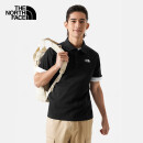 The North Face北面短袖Polo男女户外舒适透气短袖8AV3 宇宙黑/JK3 XL