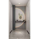 溥畔定制2024新款整装玄关餐厅背景墙现代轻奢潮流背景个性带灯背景墙 定制玄关